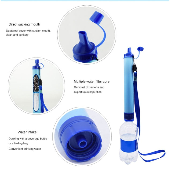 Water Filter Straw – Outdoor Hiking & Survival Filtration Tool