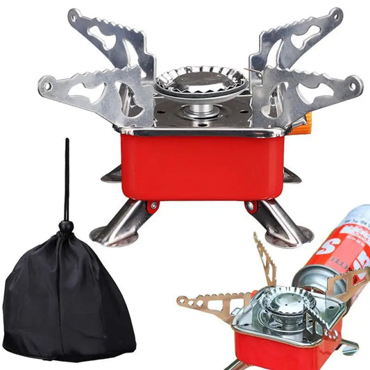 Foldable Windproof Camping Burner – Portable Gas Stove
