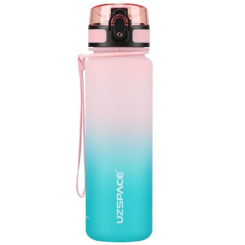 Sport Water Bottle BPA Free 500/1000ml – Time Marker Leakproof Bottle