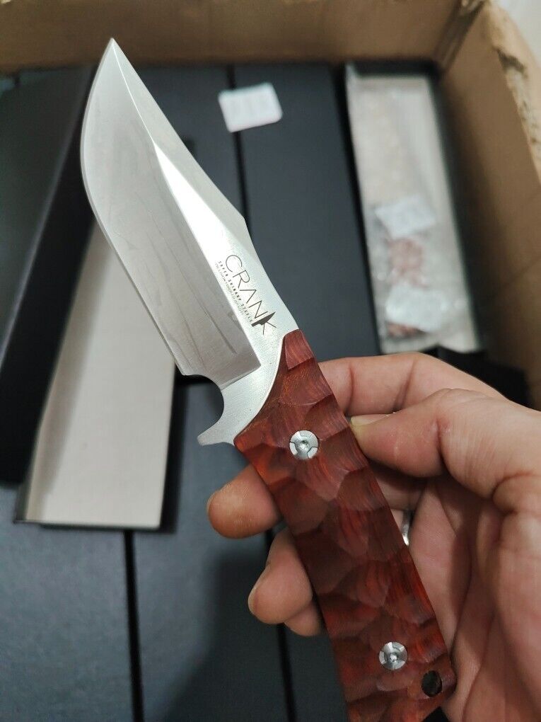 Fixed Blade Outdoor Utility Knife – D2 Steel with Wood Handle & Sheath