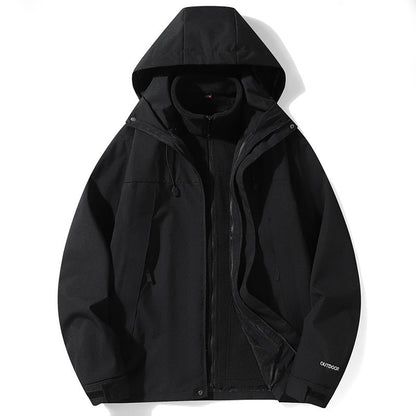 3-in-1 Outdoor Jacket Coat – Detachable Liner Windproof Waterproof