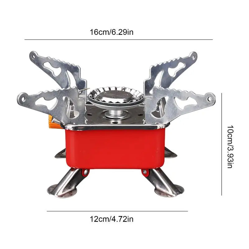Foldable Windproof Camping Burner – Portable Gas Stove