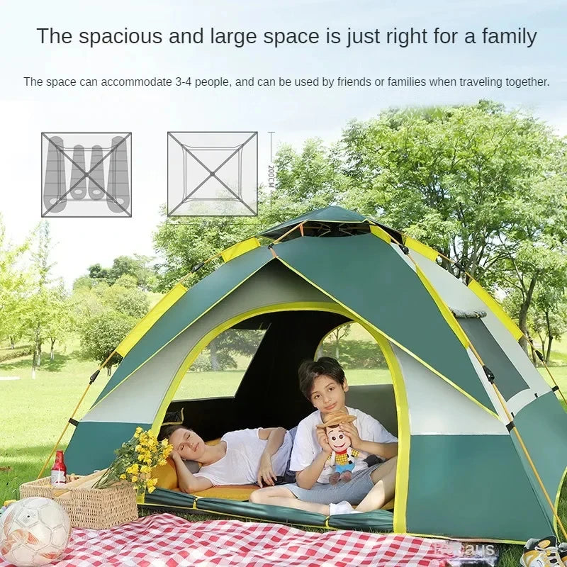 2-Person Automatic Camping Tent – Quick Open Outdoor Shelter