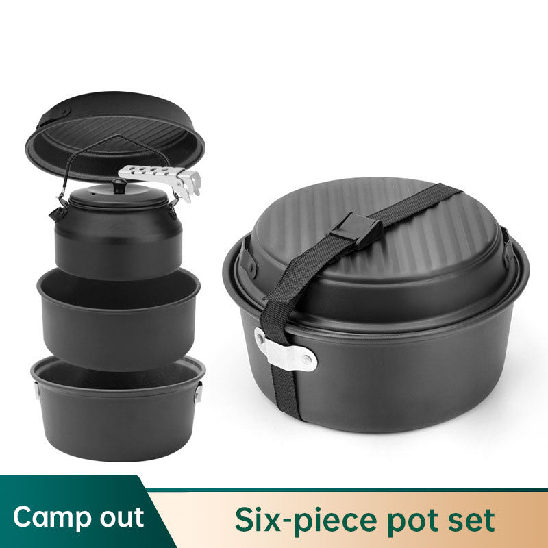 Non-Stick Aluminum Camping Cookware Set – Pot & Frying Pan