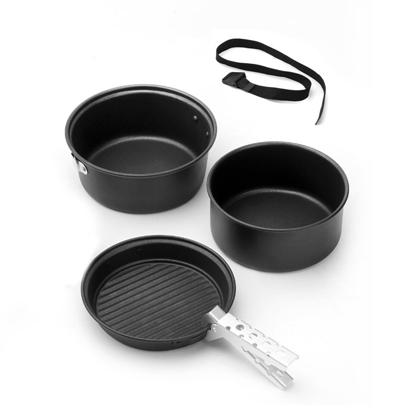 Non-Stick Aluminum Camping Cookware Set – Pot & Frying Pan