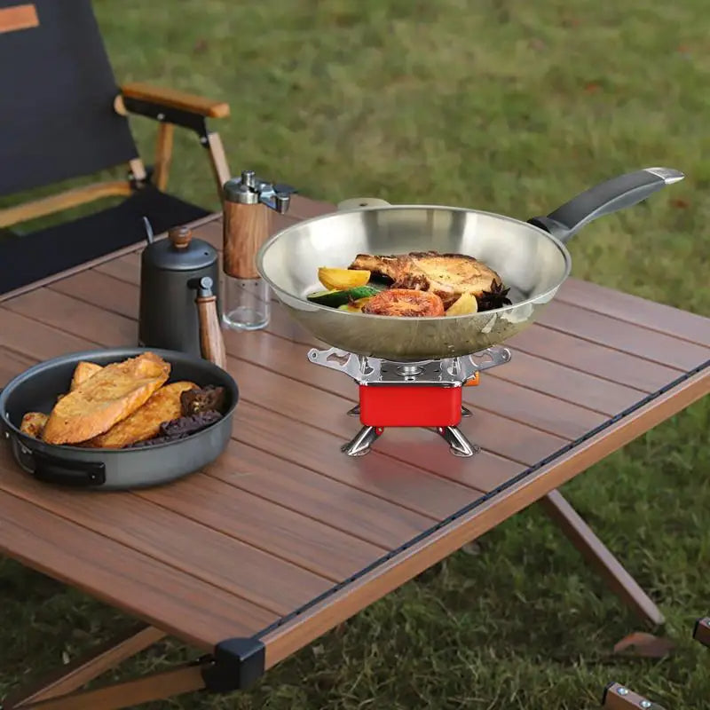 Foldable Windproof Camping Burner – Portable Gas Stove