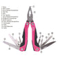 14-in-1 Pink Pocket Multitool Pliers – Camping & Outdoor Use