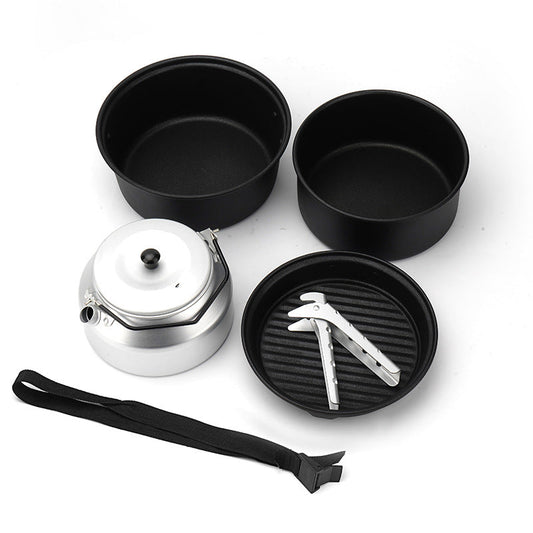 Non-Stick Aluminum Camping Cookware Set – Pot & Frying Pan