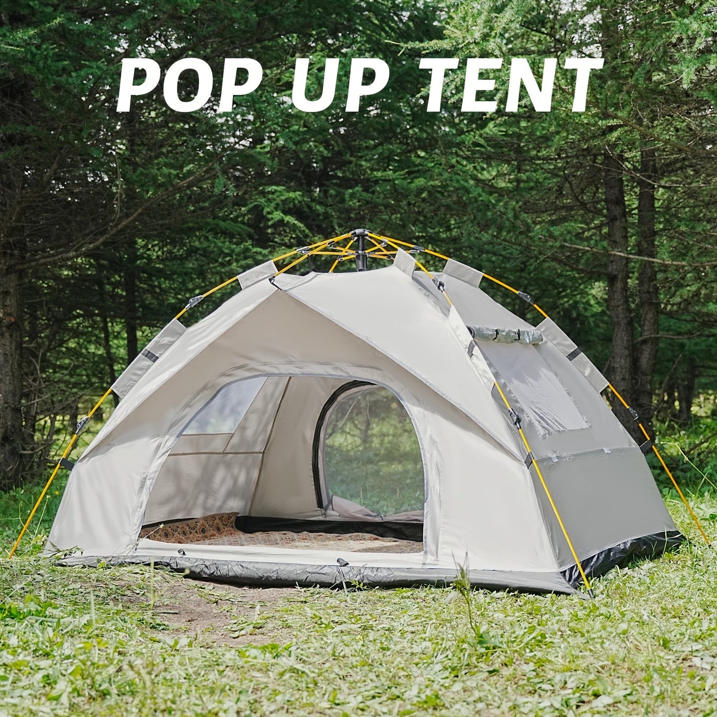 3–4 Person Instant Pop-Up Camping Tent – Waterproof Quick Setup