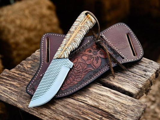 4" Rasp Steel Outdoor Utility Knife – With Protective Sheath