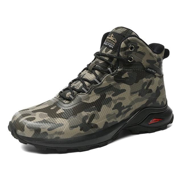 Men’s Camouflage Hiking Shoes – Breathable Non-Slip Outdoor Sneakers