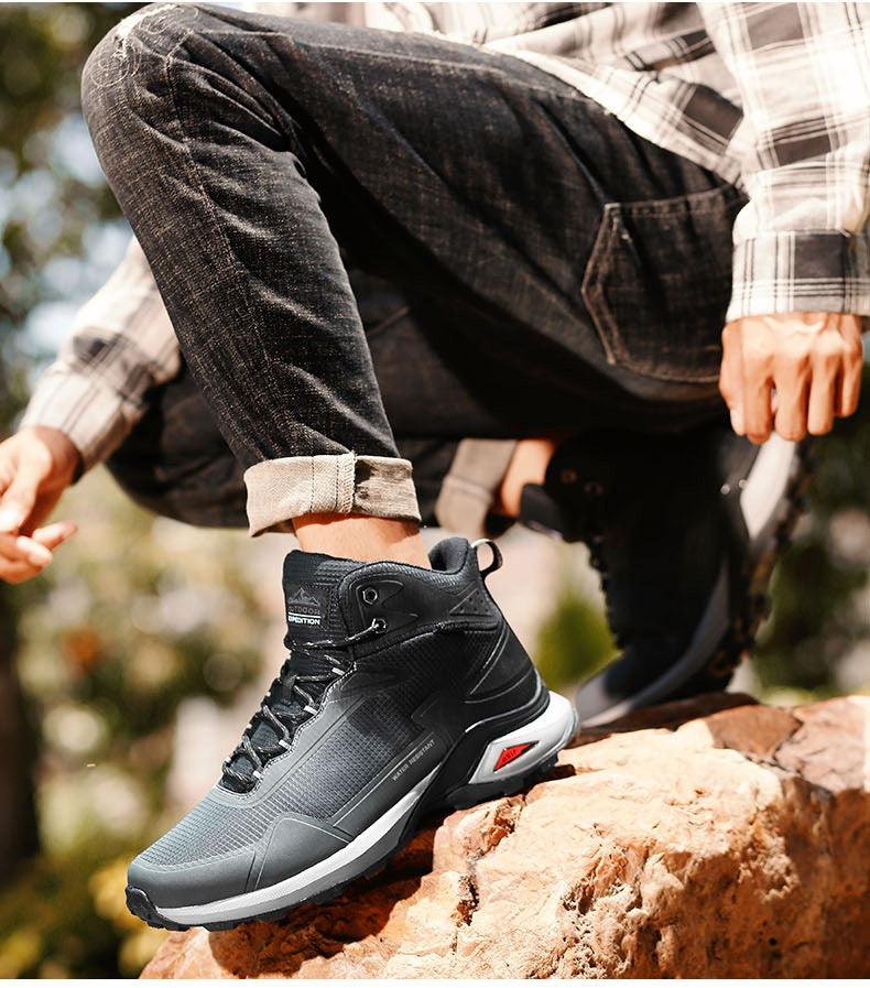 Men’s Camouflage Hiking Shoes – Breathable Non-Slip Outdoor Sneakers