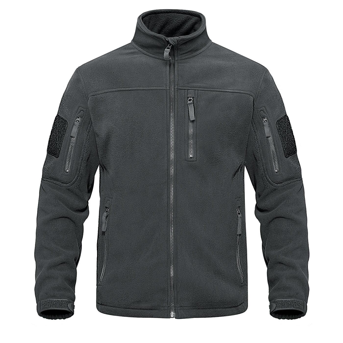 Men’s Tactical Fleece Jacket – Warm Multi-Pocket Windbreaker