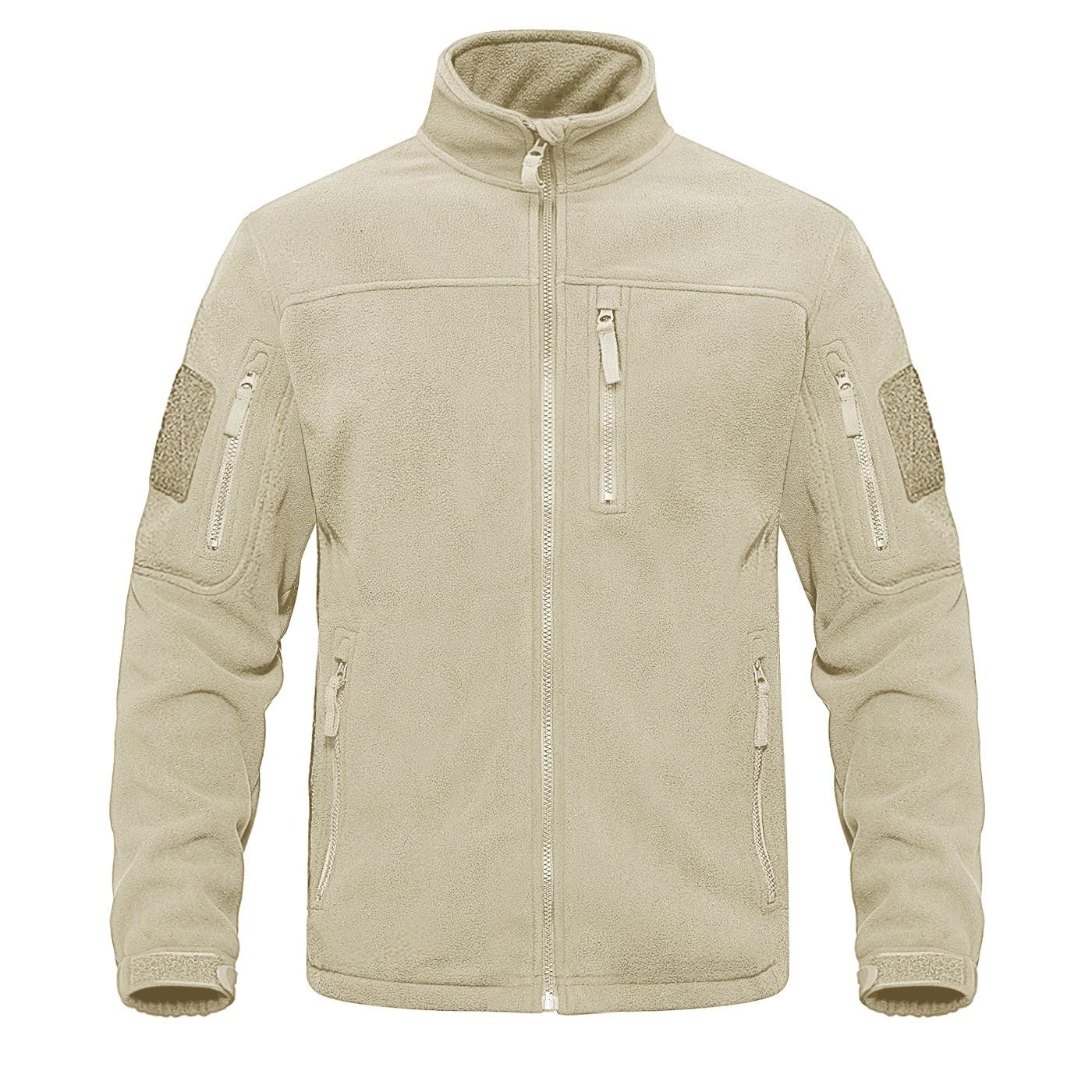 Men’s Tactical Fleece Jacket – Warm Multi-Pocket Windbreaker