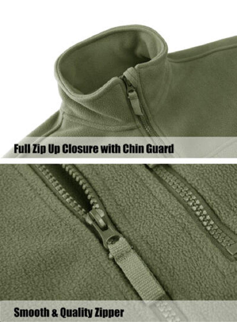 Men’s Tactical Fleece Jacket – Warm Multi-Pocket Windbreaker
