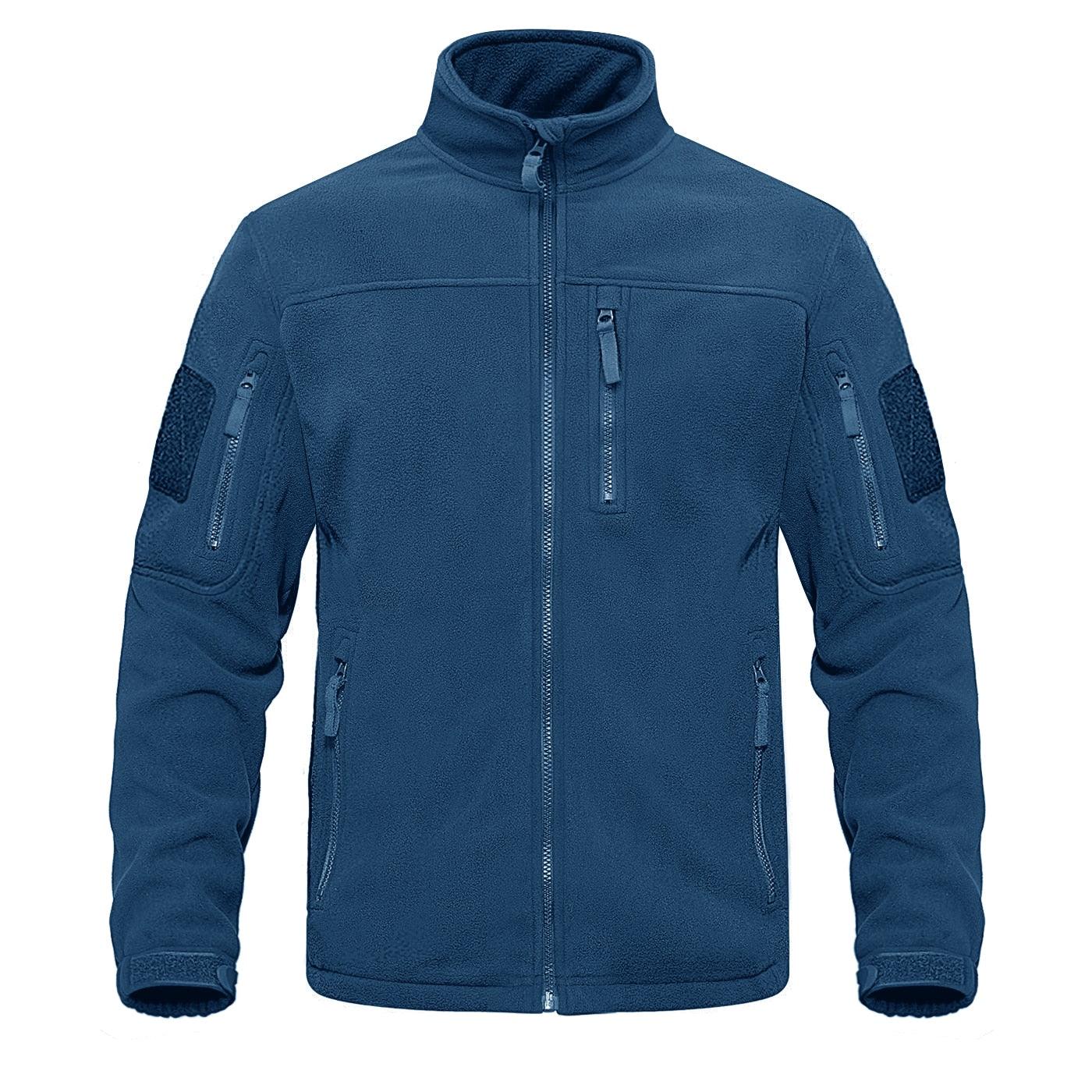 Men’s Tactical Fleece Jacket – Warm Multi-Pocket Windbreaker