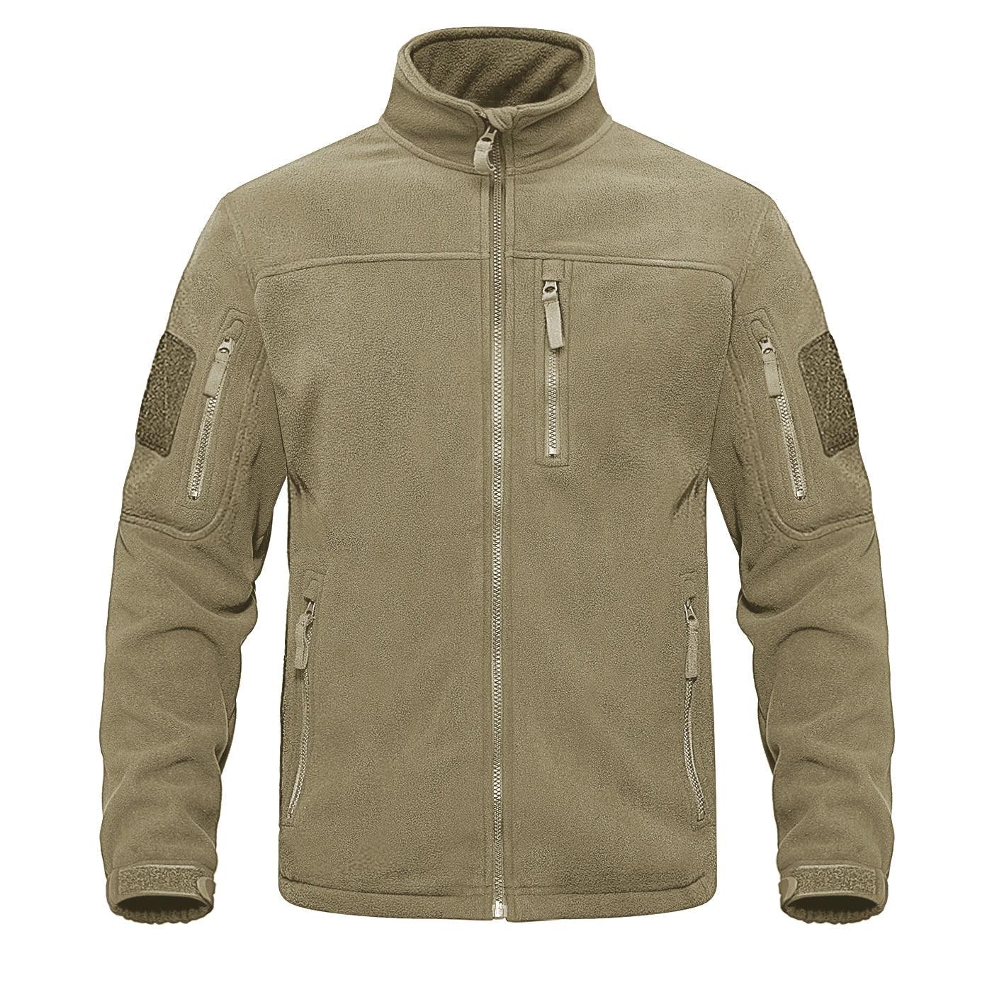 Men’s Tactical Fleece Jacket – Warm Multi-Pocket Windbreaker