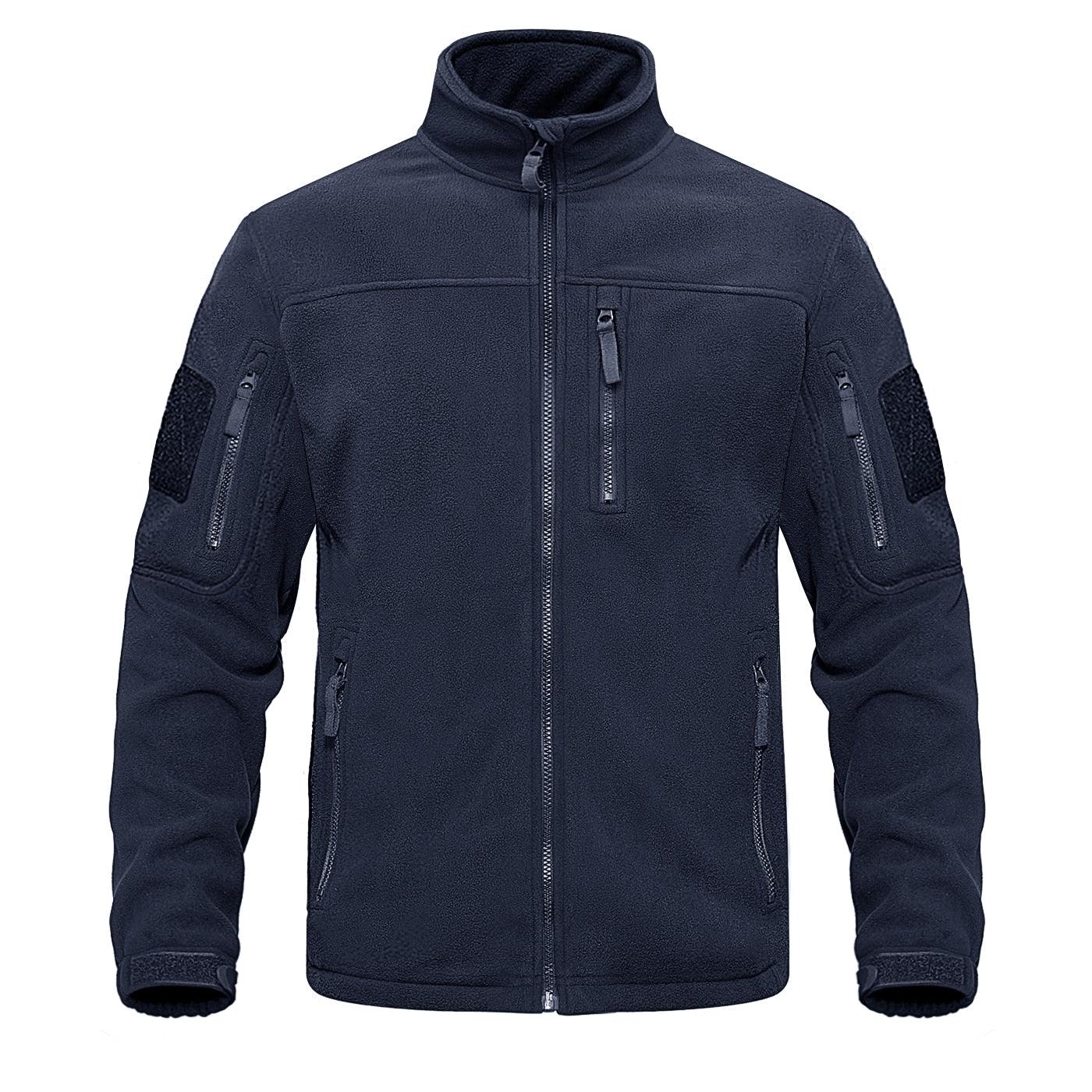 Men’s Tactical Fleece Jacket – Warm Multi-Pocket Windbreaker