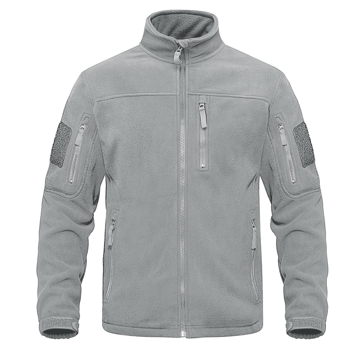 Men’s Tactical Fleece Jacket – Warm Multi-Pocket Windbreaker
