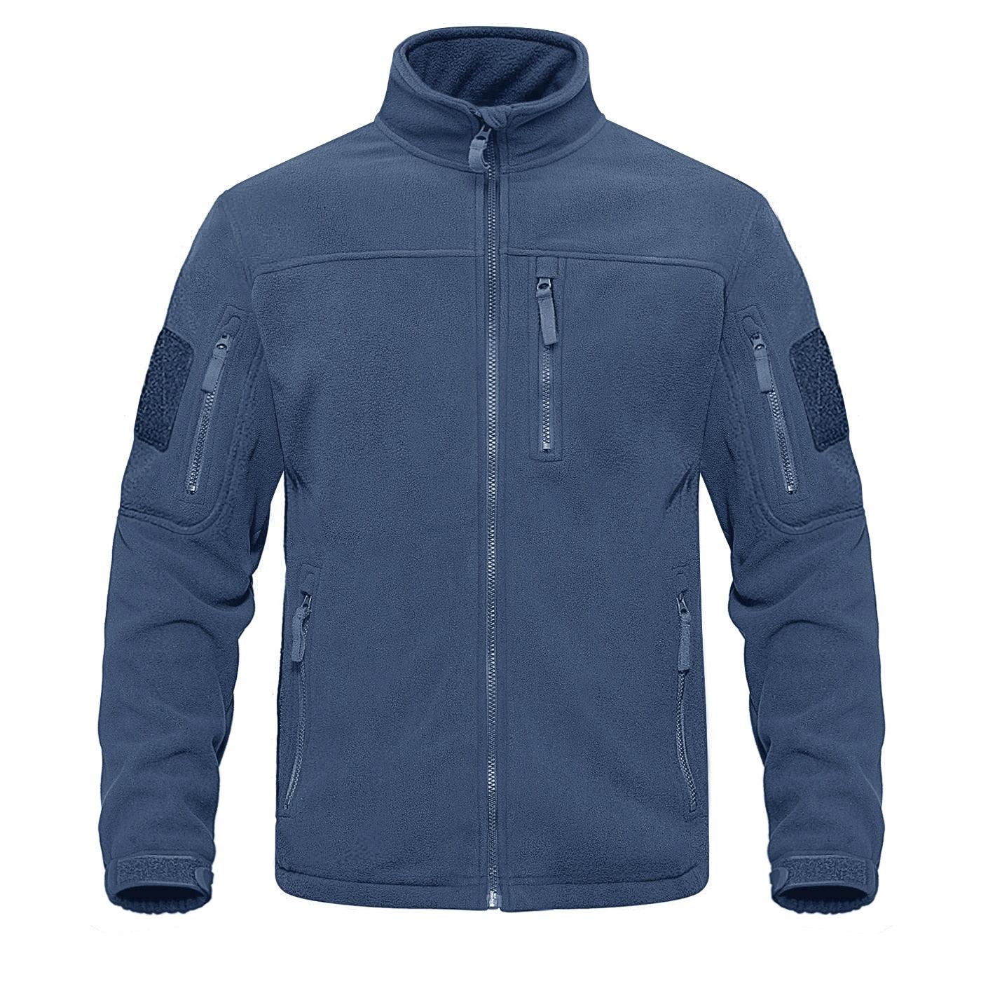 Men’s Tactical Fleece Jacket – Warm Multi-Pocket Windbreaker