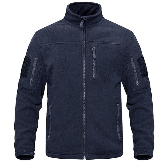 Men’s Tactical Fleece Jacket – Warm Multi-Pocket Windbreaker