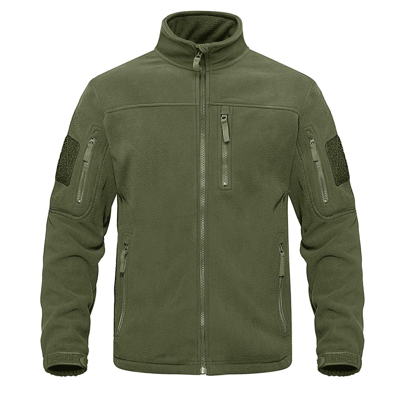 Men’s Tactical Fleece Jacket – Warm Multi-Pocket Windbreaker