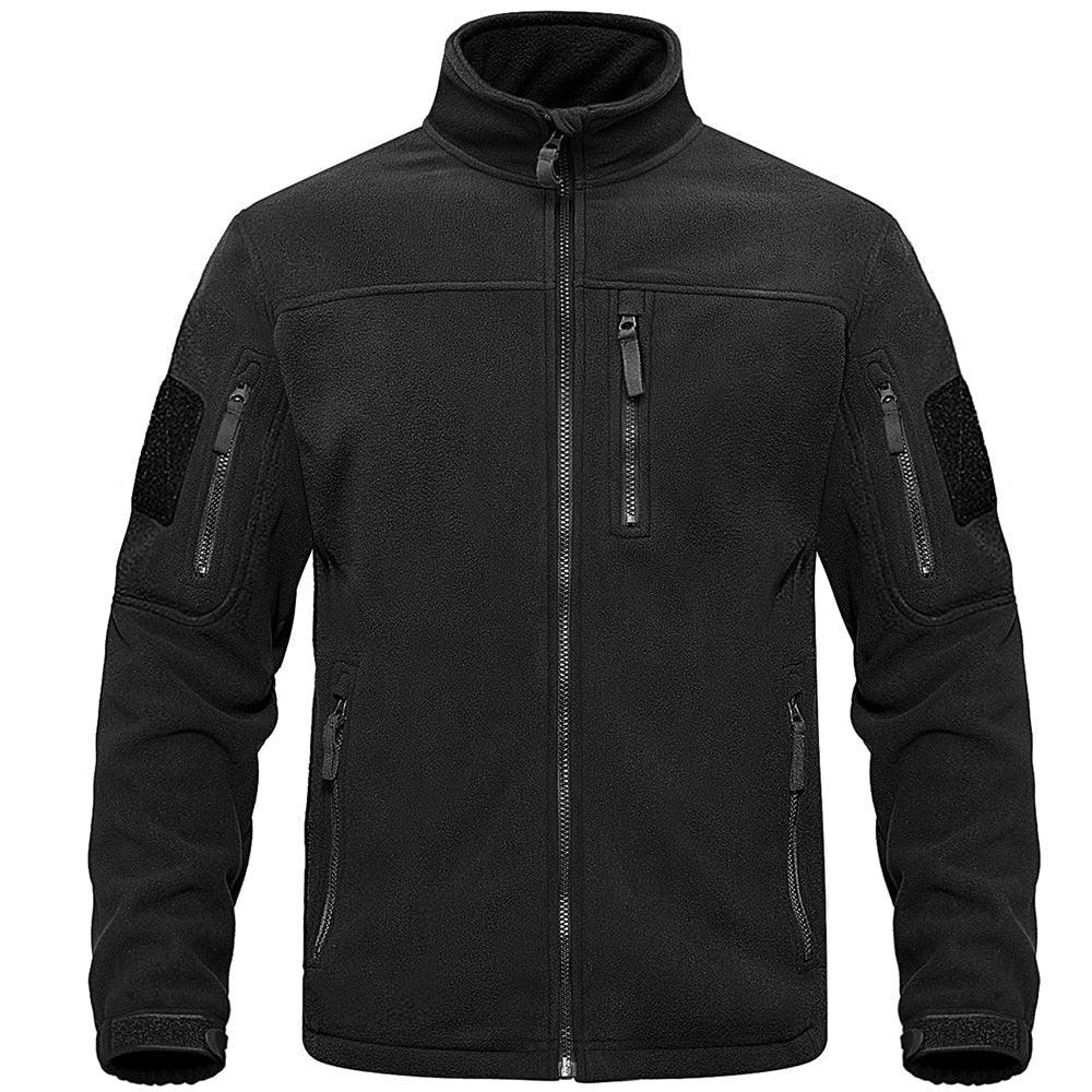 Men’s Tactical Fleece Jacket – Warm Multi-Pocket Windbreaker