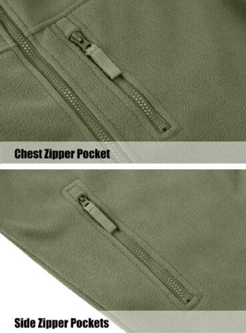 Men’s Tactical Fleece Jacket – Warm Multi-Pocket Windbreaker