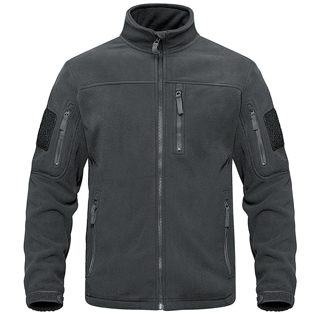 Men’s Tactical Fleece Jacket – Warm Multi-Pocket Windbreaker
