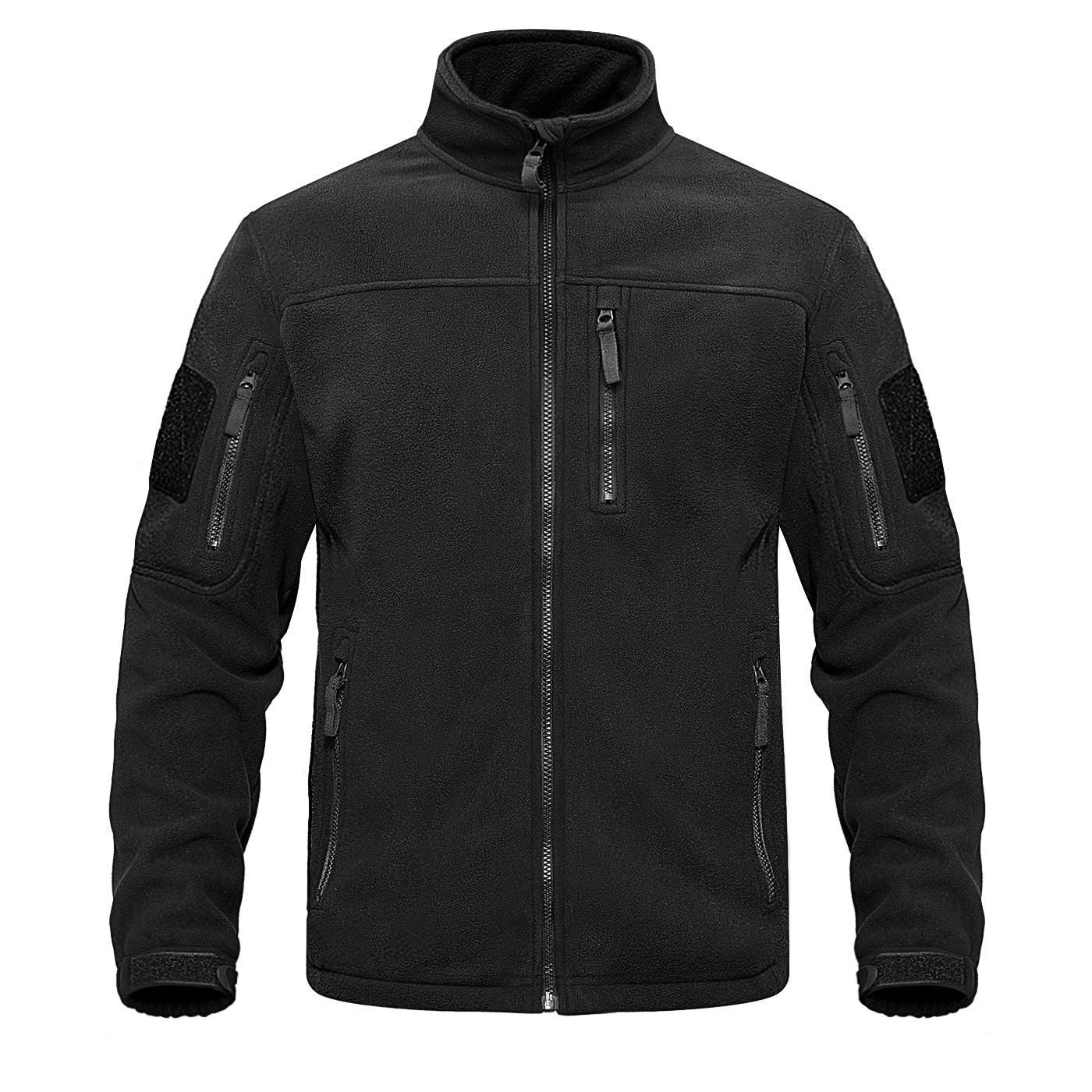 Men’s Tactical Fleece Jacket – Warm Multi-Pocket Windbreaker