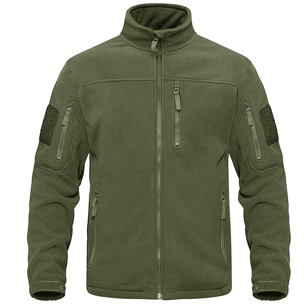 Men’s Tactical Fleece Jacket – Warm Multi-Pocket Windbreaker