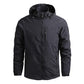 Men’s Waterproof Hooded Windbreaker Jacket – Lightweight Outdoor Hiking Coat