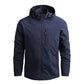 Men’s Waterproof Hooded Windbreaker Jacket – Lightweight Outdoor Hiking Coat
