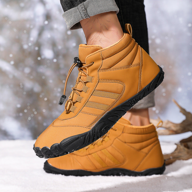 Unisex Outdoor Cotton Hiking Shoes – Warm High-Top Wool Boots