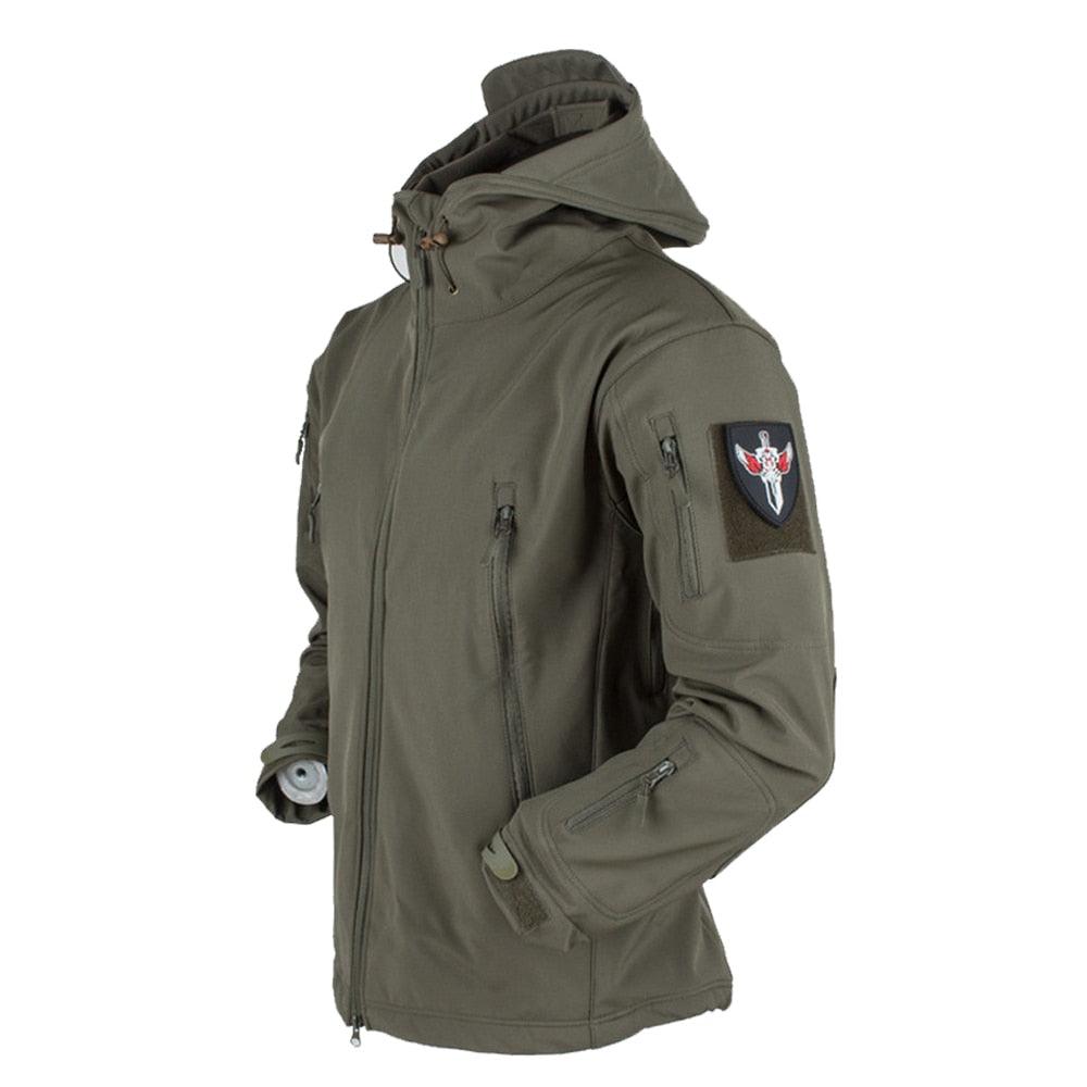 Unisex Outdoor Soft Fleece Jacket – Windproof Waterproof Hooded Coat
