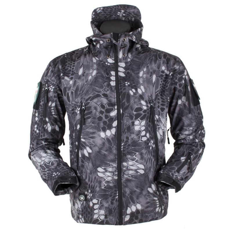 Unisex Outdoor Soft Fleece Jacket – Windproof Waterproof Hooded Coat