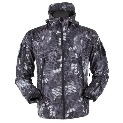 Unisex Outdoor Soft Fleece Jacket – Windproof Waterproof Hooded Coat