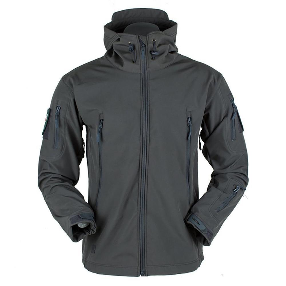 Unisex Outdoor Soft Fleece Jacket – Windproof Waterproof Hooded Coat