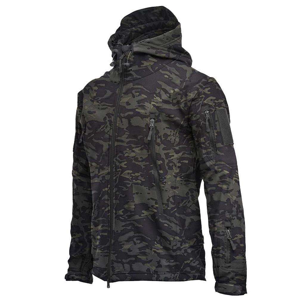 Unisex Outdoor Soft Fleece Jacket – Windproof Waterproof Hooded Coat