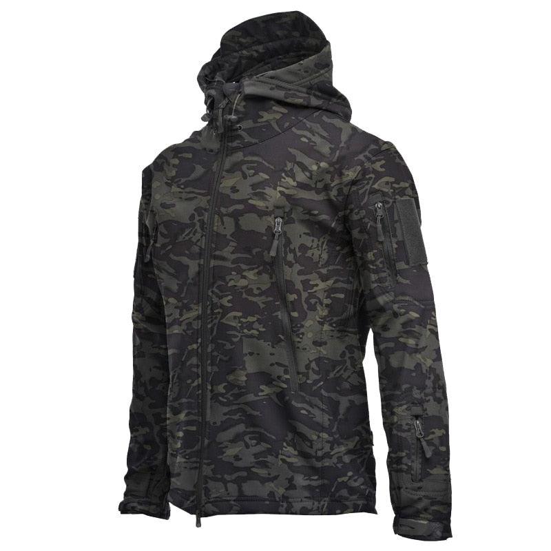 Unisex Outdoor Soft Fleece Jacket – Windproof Waterproof Hooded Coat