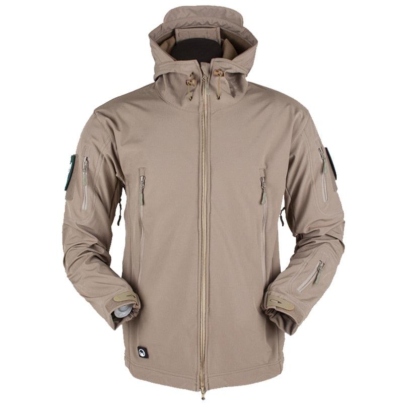 Unisex Outdoor Soft Fleece Jacket – Windproof Waterproof Hooded Coat