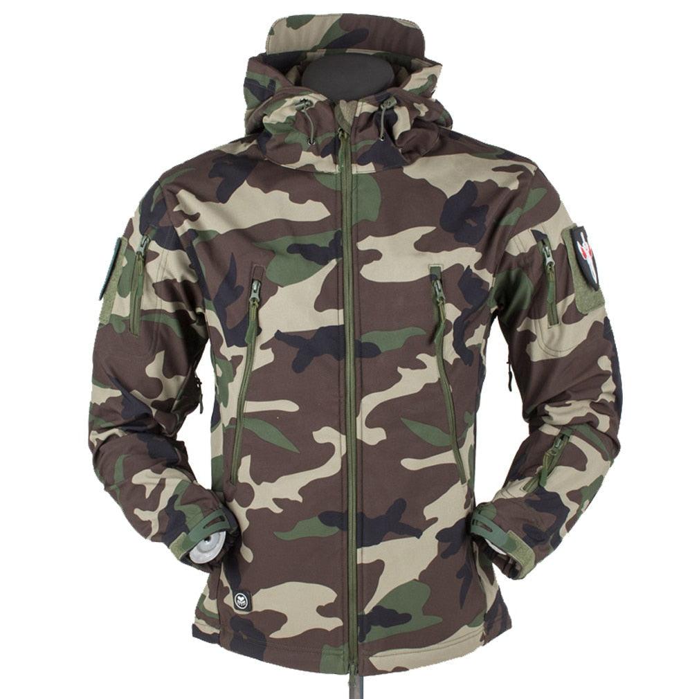 Unisex Outdoor Soft Fleece Jacket – Windproof Waterproof Hooded Coat
