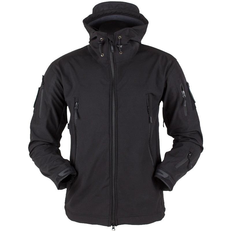 Unisex Outdoor Soft Fleece Jacket – Windproof Waterproof Hooded Coat
