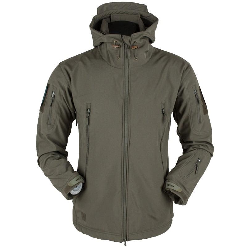 Unisex Outdoor Soft Fleece Jacket – Windproof Waterproof Hooded Coat