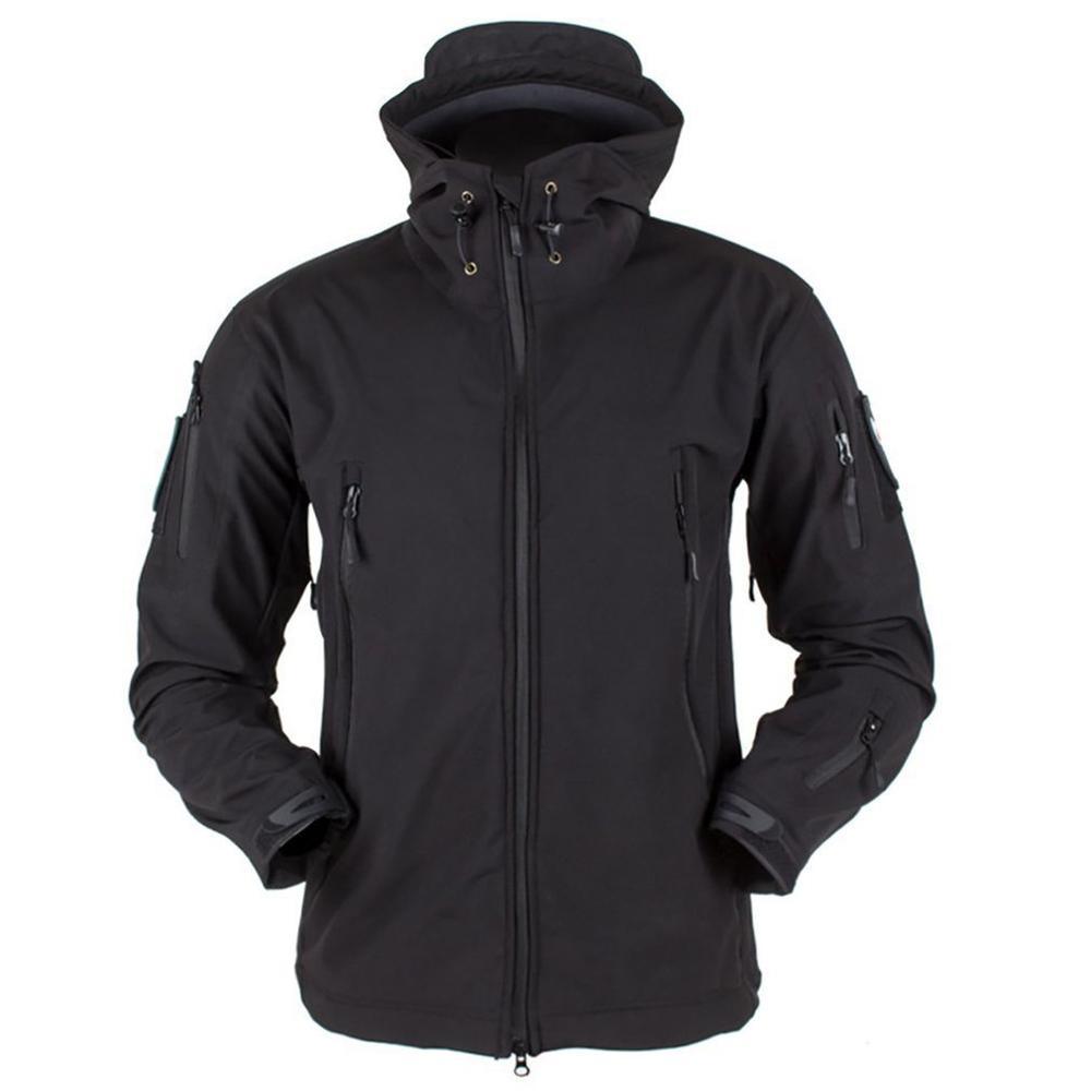Unisex Outdoor Soft Fleece Jacket – Windproof Waterproof Hooded Coat
