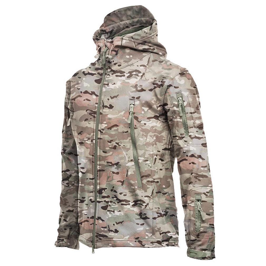 Unisex Outdoor Soft Fleece Jacket – Windproof Waterproof Hooded Coat