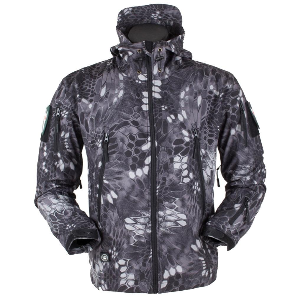Unisex Outdoor Soft Fleece Jacket – Windproof Waterproof Hooded Coat