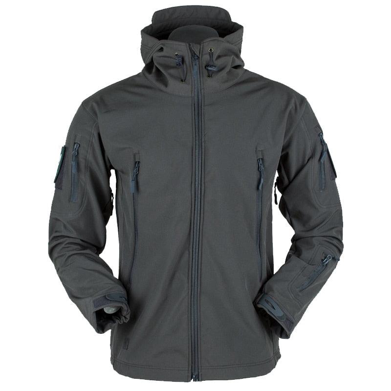 Unisex Outdoor Soft Fleece Jacket – Windproof Waterproof Hooded Coat