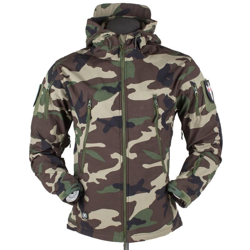 Unisex Outdoor Soft Fleece Jacket – Windproof Waterproof Hooded Coat