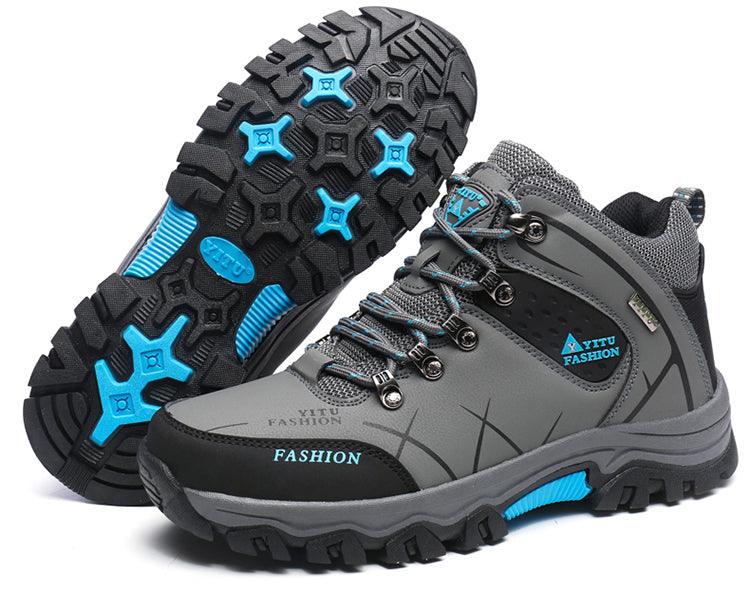 Men’s Waterproof Snow Hiking Boots – Non-Slip Winter Ankle Shoes